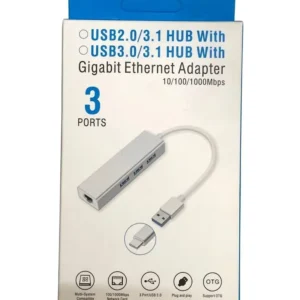 TYPE C TO LAN + USB HUB ( 2.0 )