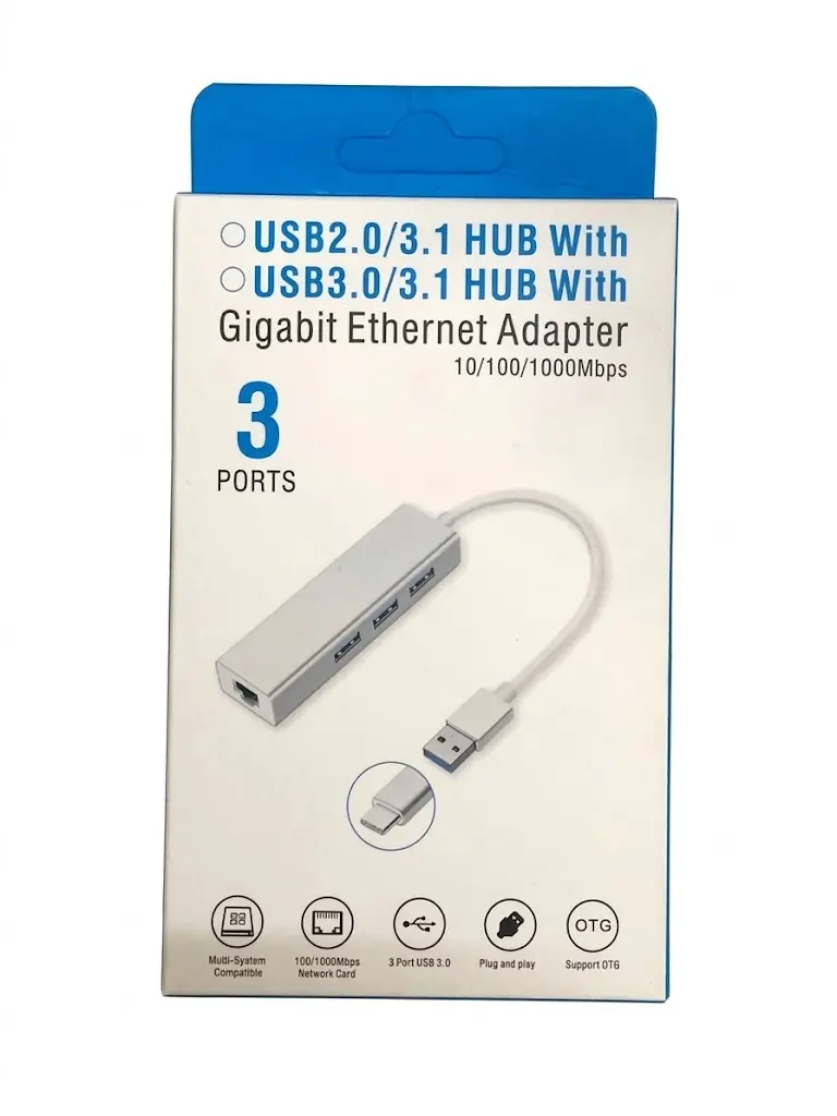 TYPE C TO LAN + USB HUB ( 2.0 )