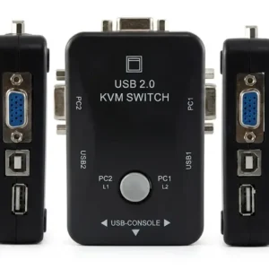 KVM VGA SWITCH { 2 PORT }