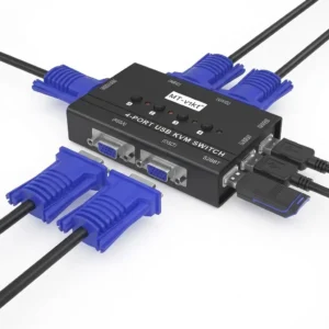 KVM VGA SWITCH { 4 PORT }